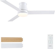 CJOY 52" Ceiling Fan with Lights 6 Speeds Reversible DC Motor White