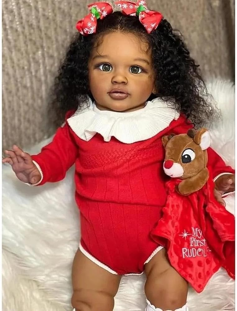 26in Realistic Black Toddler Baby Doll Soft Body Poseable Gift