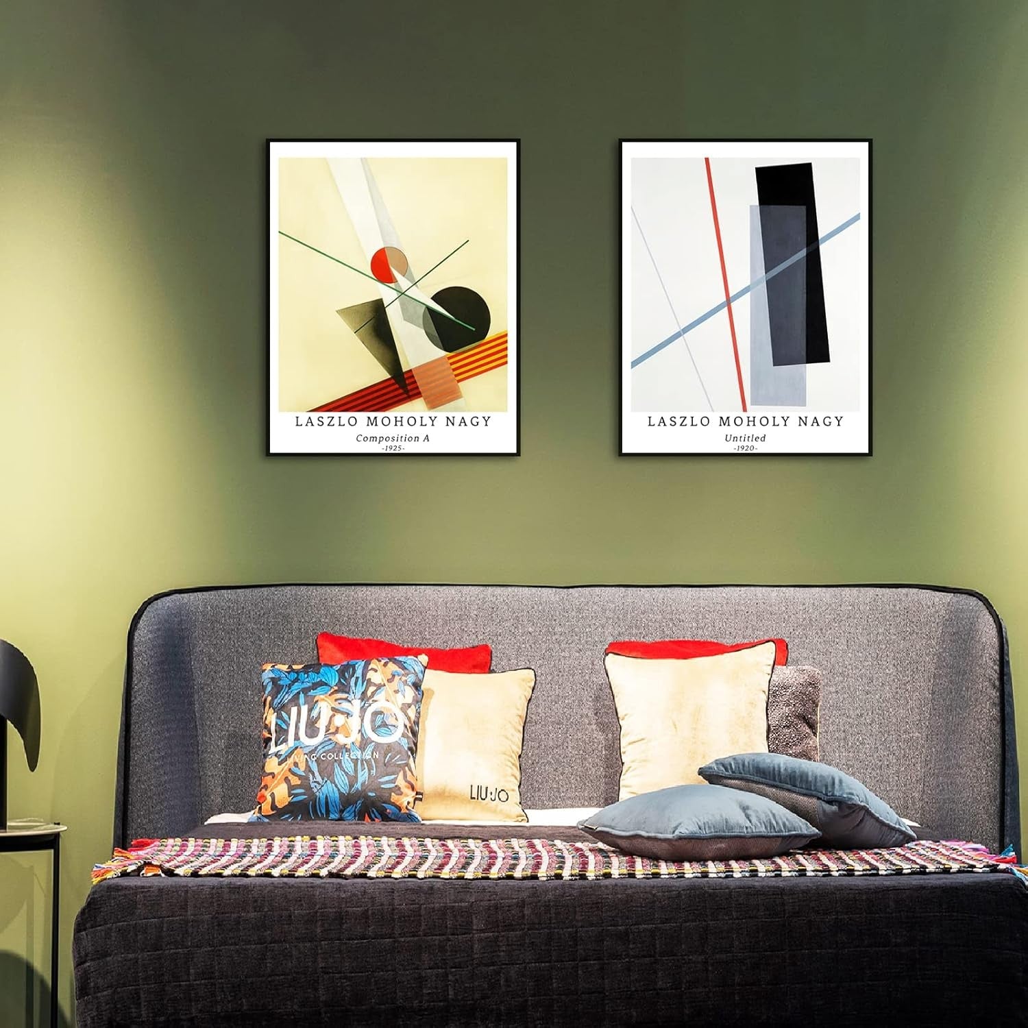 Abstract Geometric Wall Art Prints Set 4 11x14 Modern Unframed
