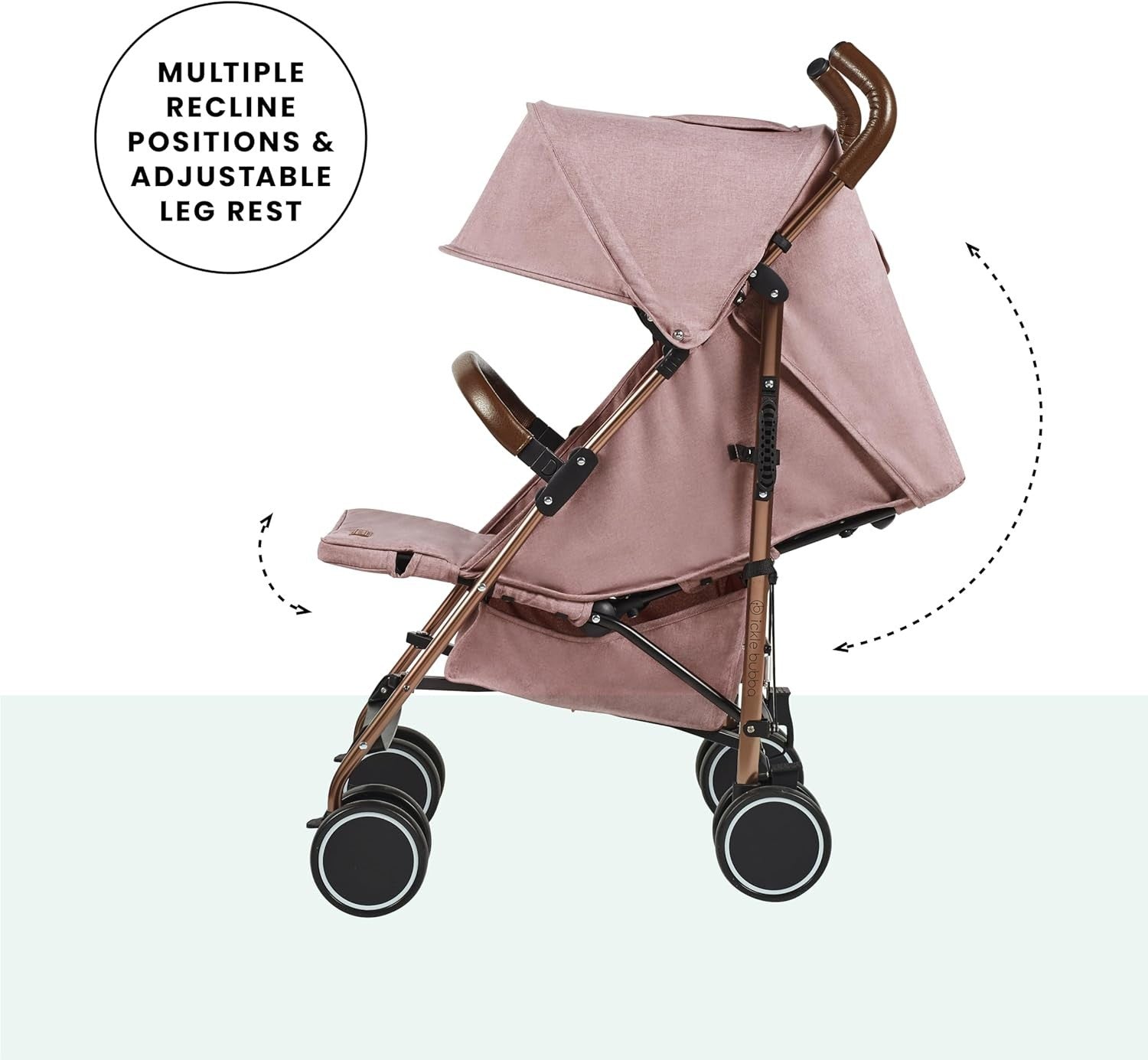 Compact Lightweight Baby Stroller Dusky Pink 6 Months-4 Years Recline UPF50+