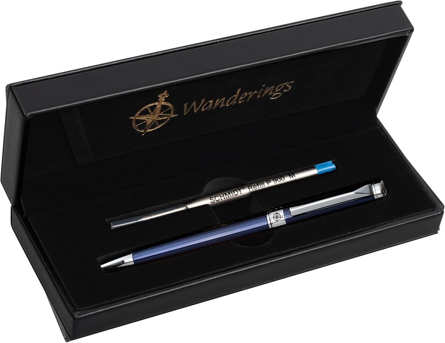 Premium Blue Breeze Ballpoint Pen Chrome Trim Gift Boxed