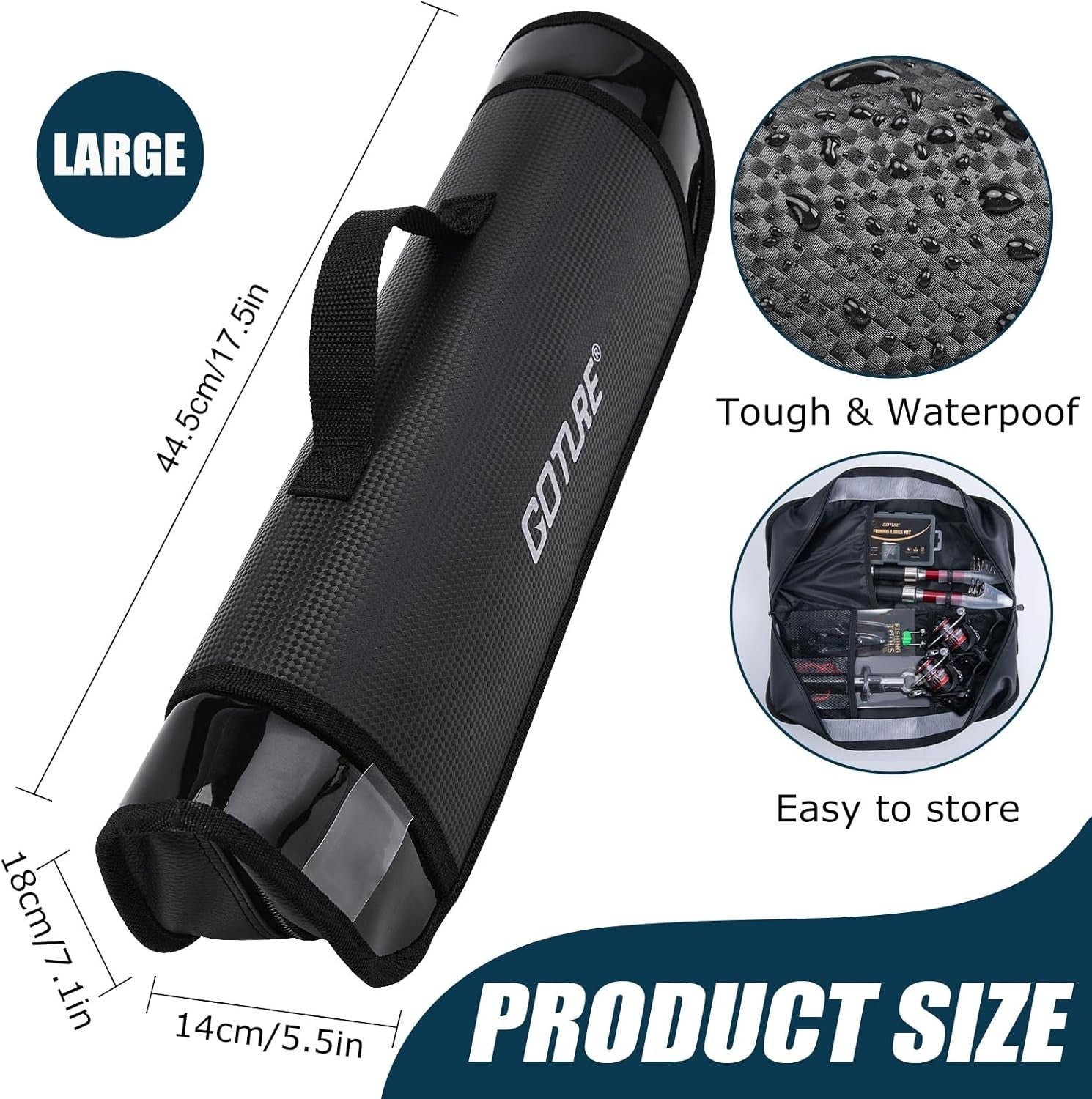 2-Piece Telescopic Fishing Rod Reel Kit with Carrier Bag & Full Accessories