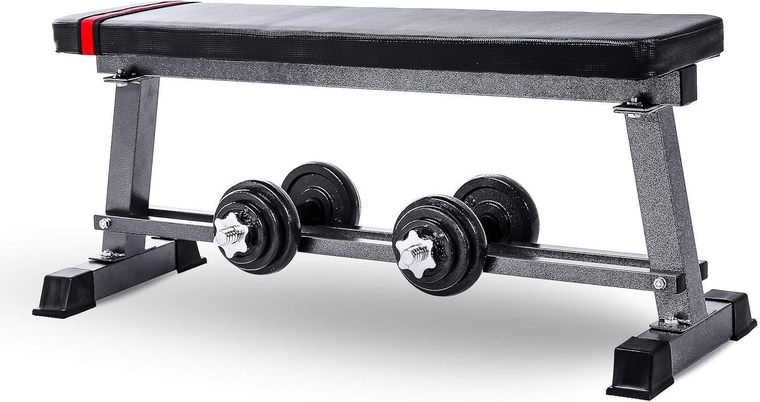 Multi Gym Flat Bench With Dumbbell Storage 300kg Home Training