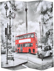 London Red Bus Folding Room Divider 160x170cm Modern Privacy Screen Decor