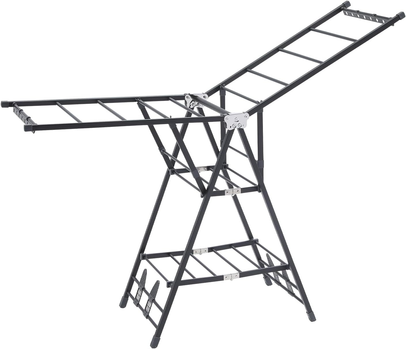 Foldable Winged Clothes Airer Large Laundry Drying Rack Indoor Outdoor