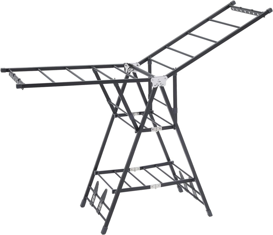 Foldable Winged Clothes Airer Large Laundry Drying Rack Indoor Outdoor