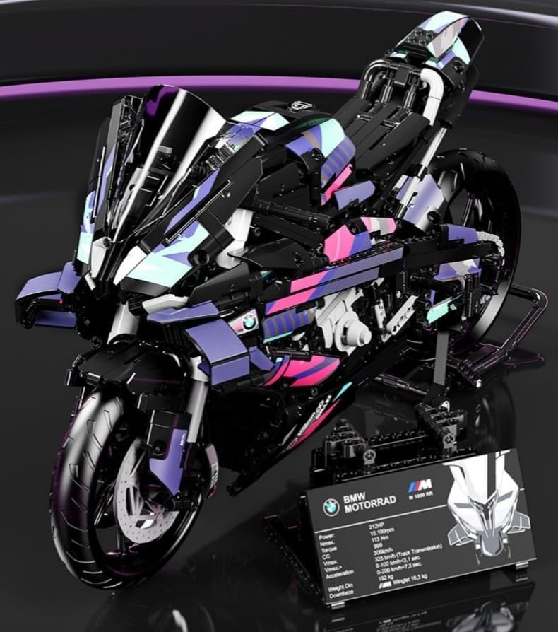 Motorcycle Building Kit 1920+PCS | Realistic Design | STEM Toy for Adults & Kids