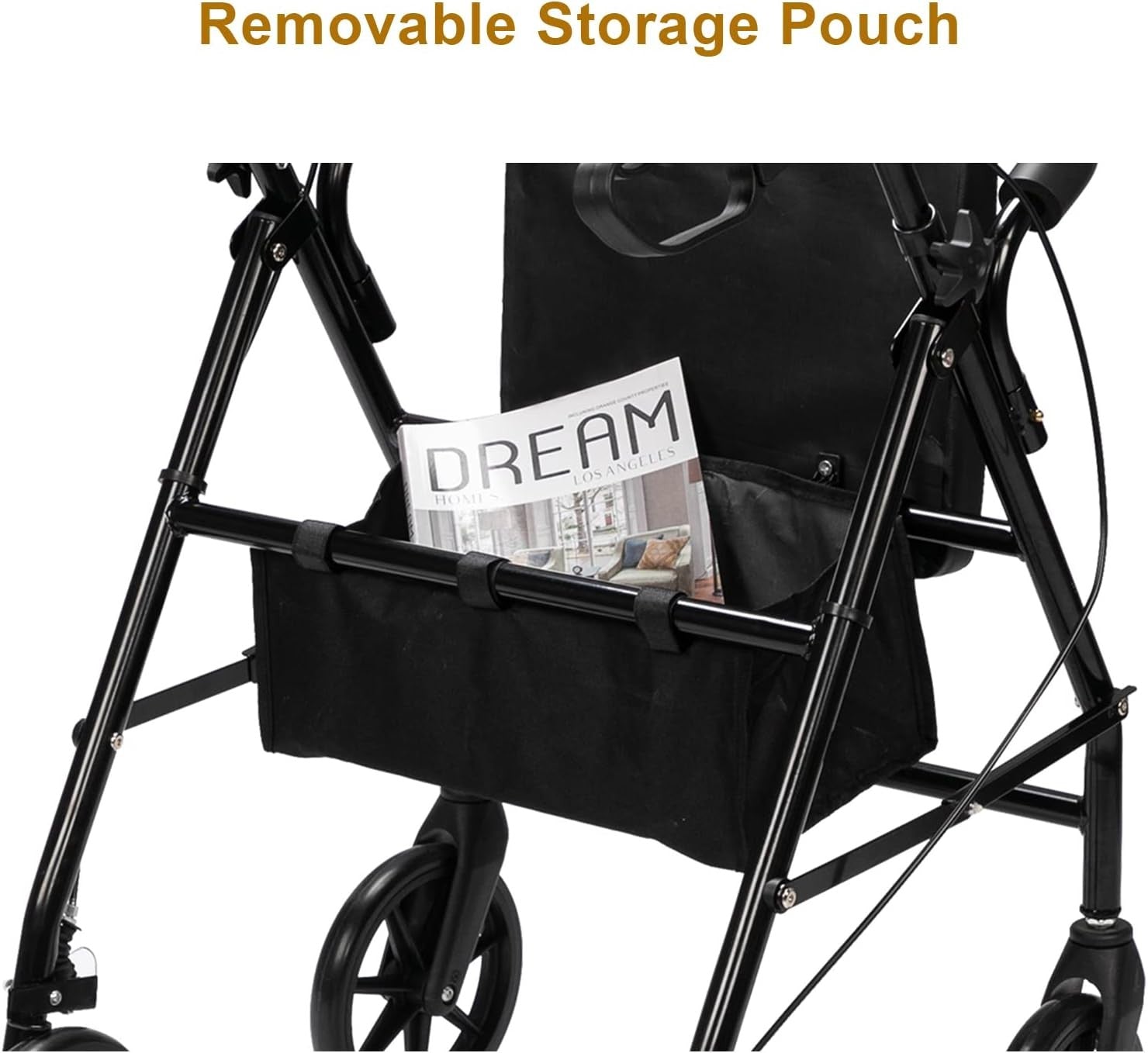 Lightweight Rollator Walker with Seat Folding All Terrain 8” Wheels