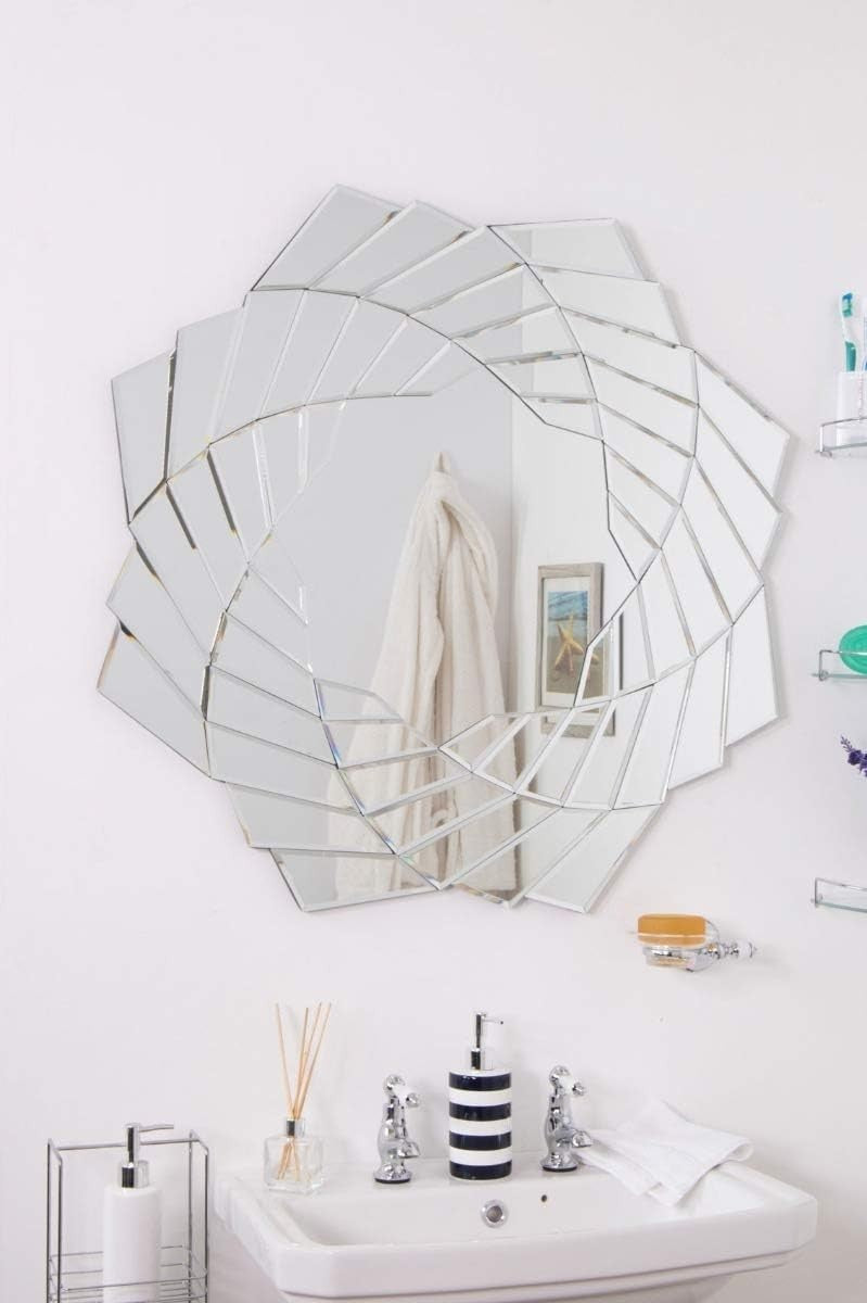 Modern Venetian Star Wall Mirror 90x90cm Glass Decor for Living Room