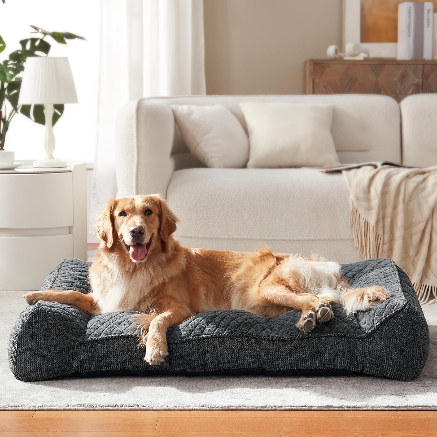 XXL Orthopedic Dog Sofa Bed 122x89cm Extra Thick Washable