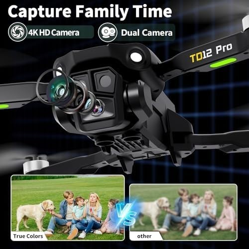 Foldable Mini Drone with 4K Camera, Brushless Motor, App Control, Carry Case