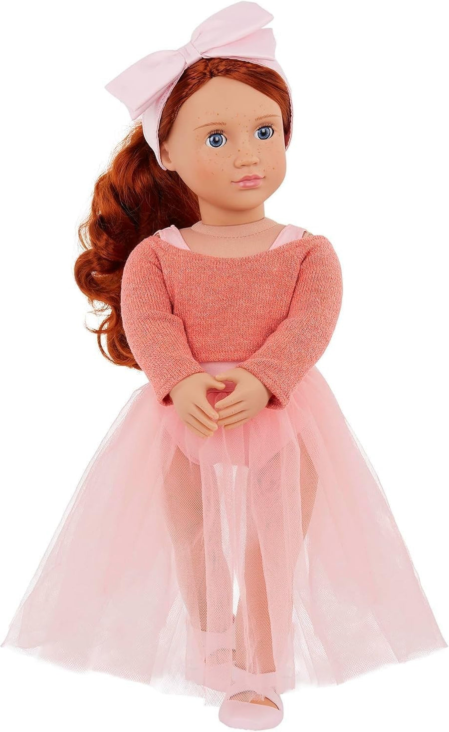 18in Ballerina Doll Blue Eyes Red Hair Ballet Outfit Toy