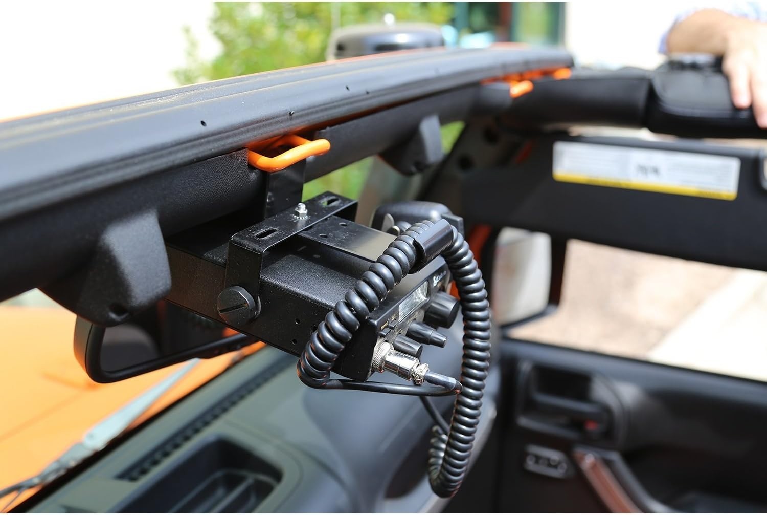 CB Radio Mount for Jeep Wrangler JK 2007-2018 Over Mirror Steel