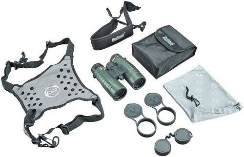 10x42 HD Waterproof Binoculars Green Multi-Coated Optics + Deluxe Harness