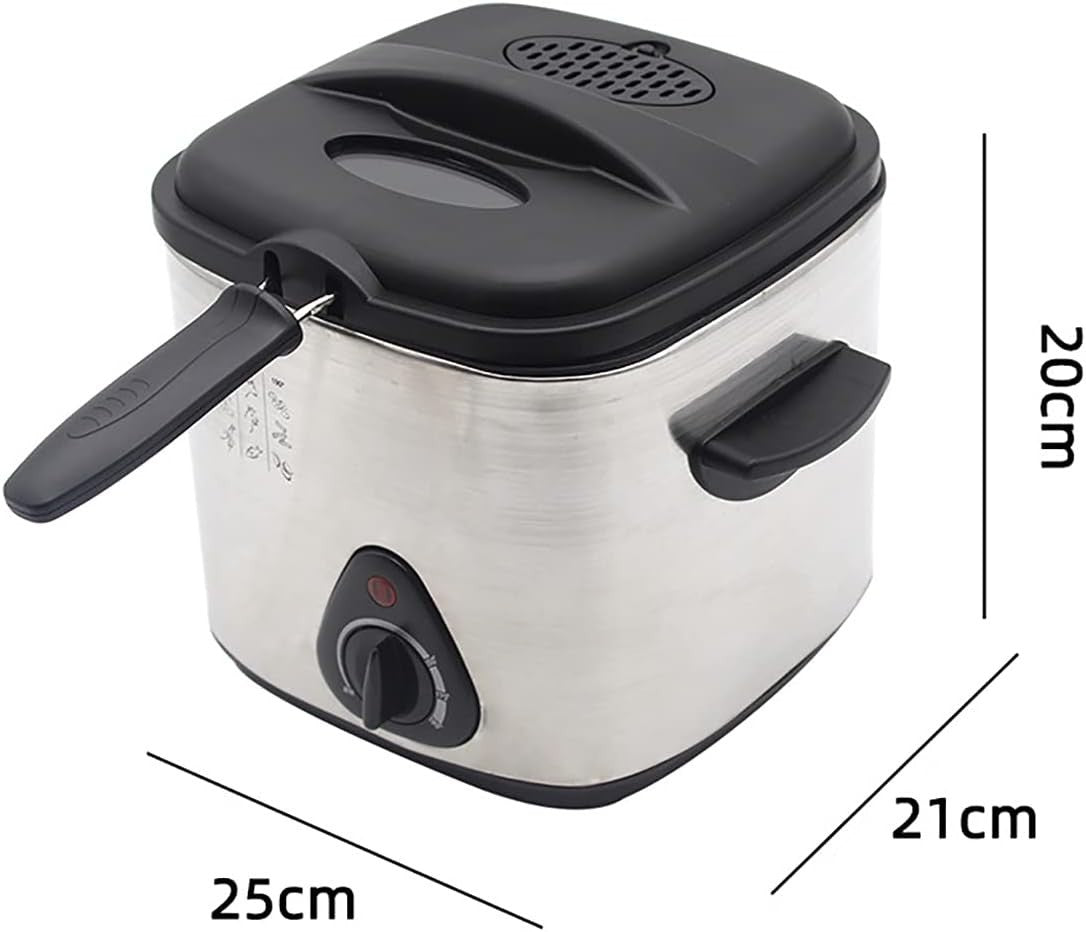 1.5L Electric Deep Fat Fryer 1000W Viewing Window Temp Control