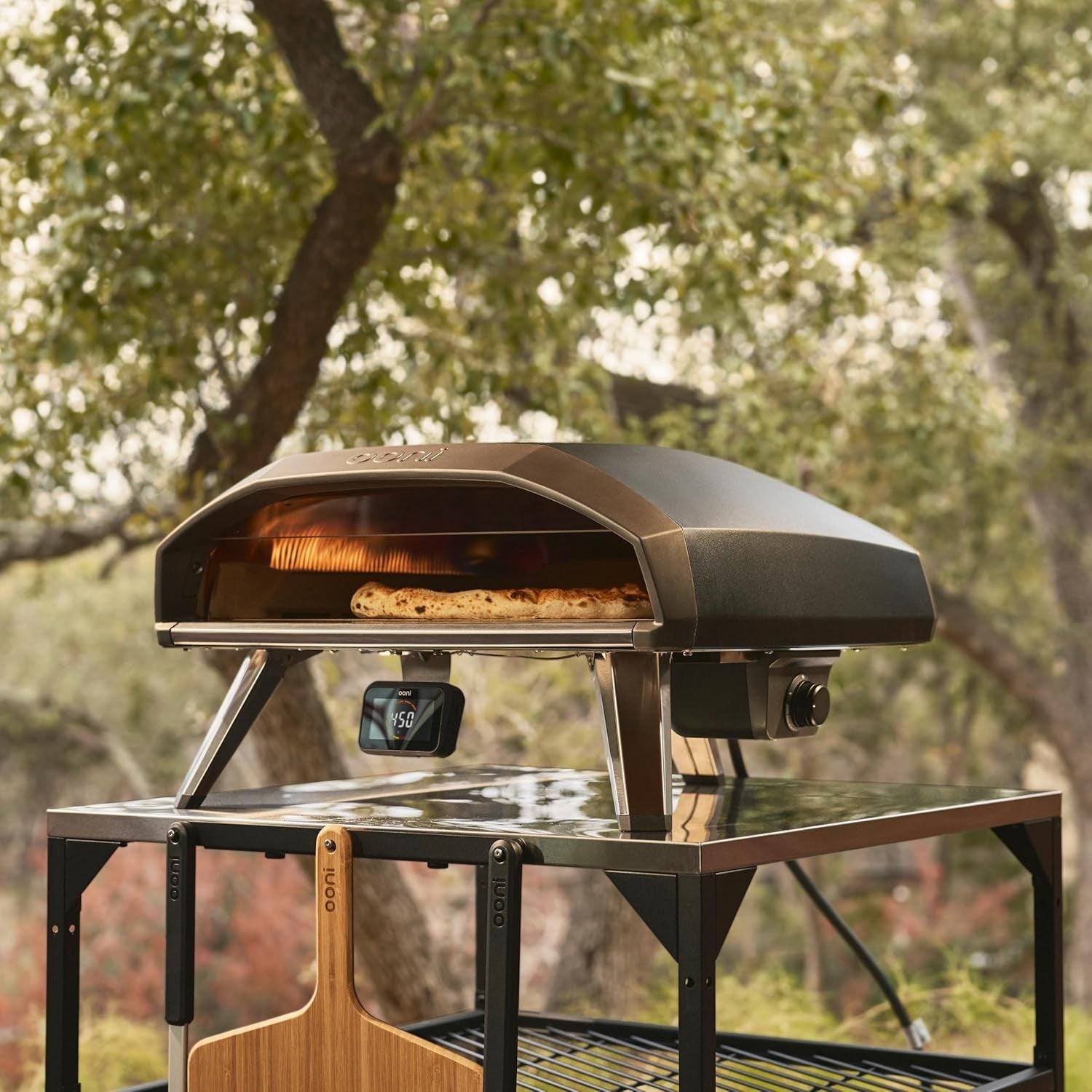 18" Gas Pizza Oven 500°C Outdoor Propane Grill Stainless Steel 60s Cooking
