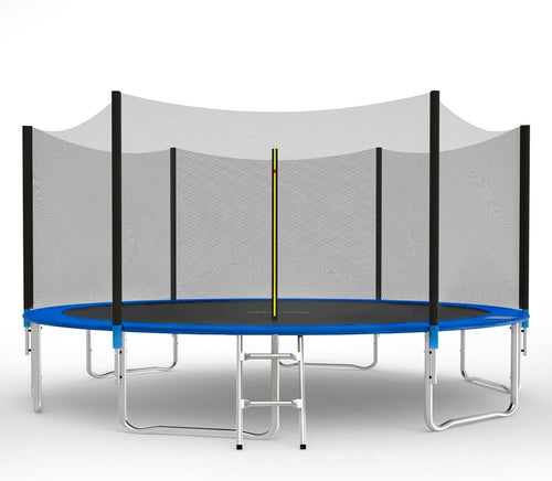 14ft Outdoor Garden Trampoline Kids Safety Net Ladder Heavy Duty