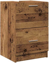 Rustic Bathroom Sink Cabinet 40x37x59cm Wooden Under Sink Storage Unit