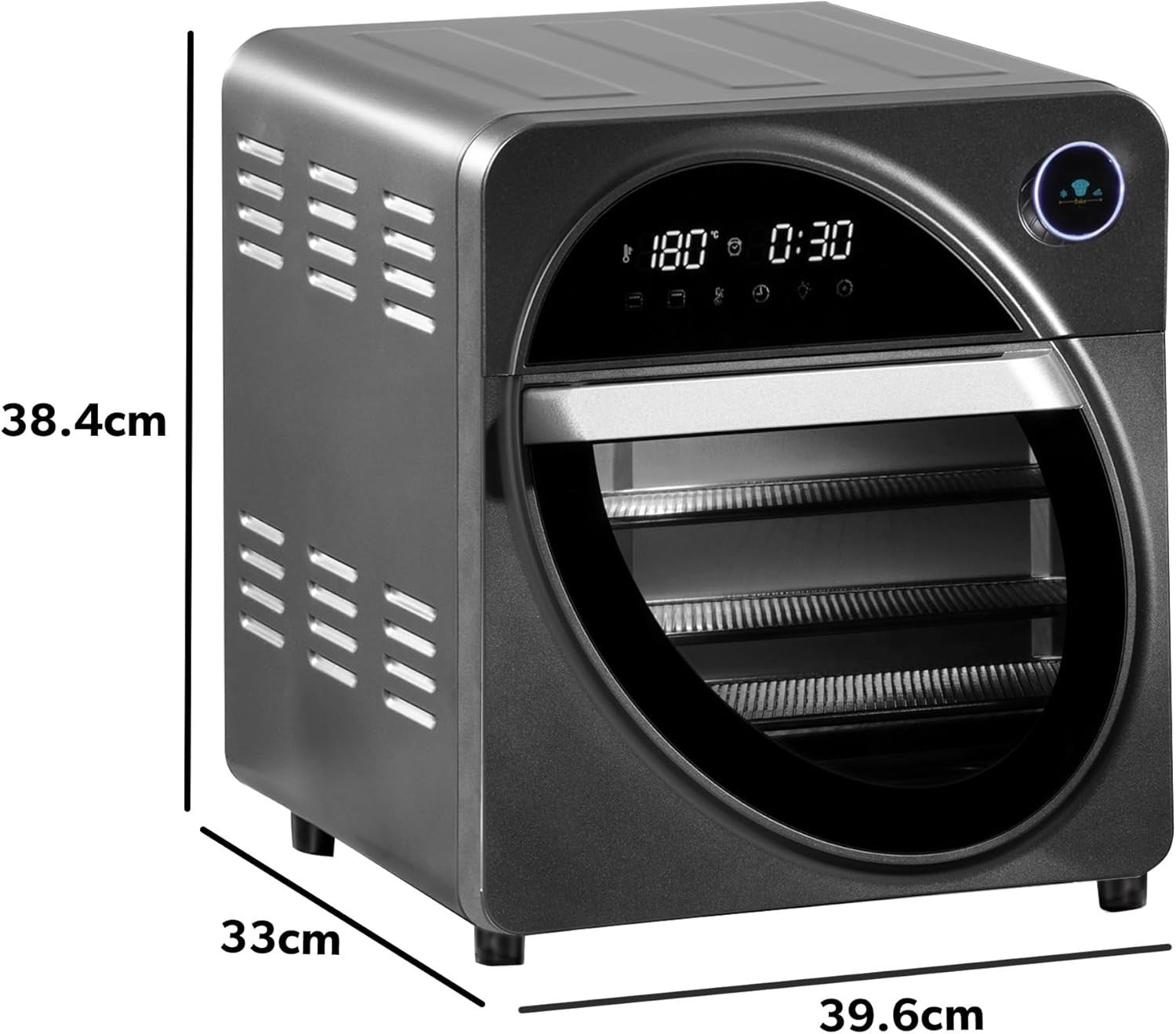 14.5L Digital Air Fryer Oven Rotisserie Dehydrate Grill 12 Presets Family Cooker
