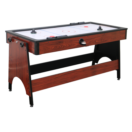 2 in 1 Air Hockey Pool Table Combo Flip Top Indoor Game Mahogany