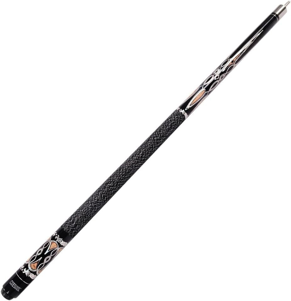 58in Pool Cue Stick 13mm Tip Irish Linen Wrap 19-21oz Hardwood Billiards