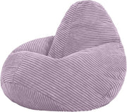 Lavender Kids Bean Bag Chair Soft Cord Recliner Seat for Bedroom Lounge Playroom