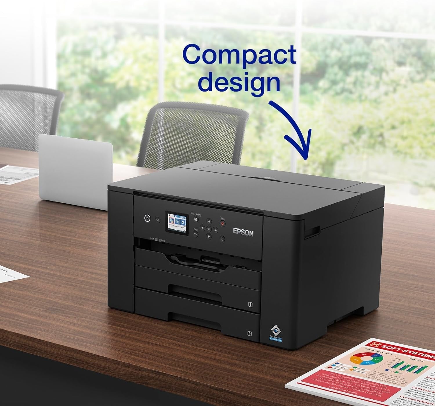 A3+ Wireless Colour Printer Scanner Copier Duplex 2-Tray Black