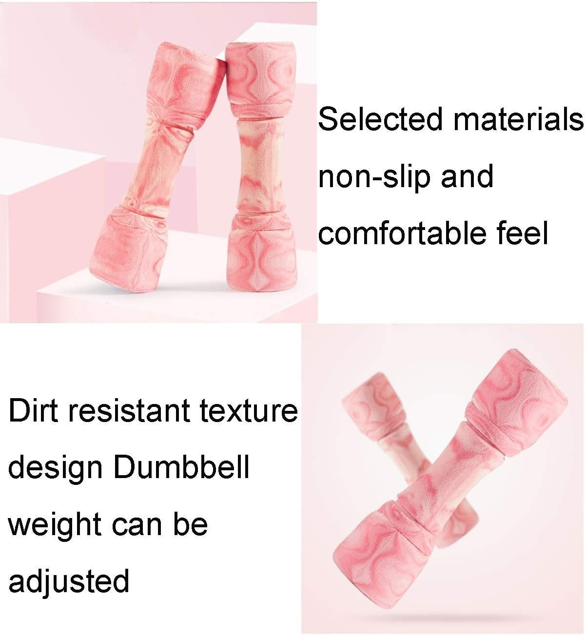 Ladies Adjustable Hand Weights Pair 1–4kg Non Slip Home Fitness