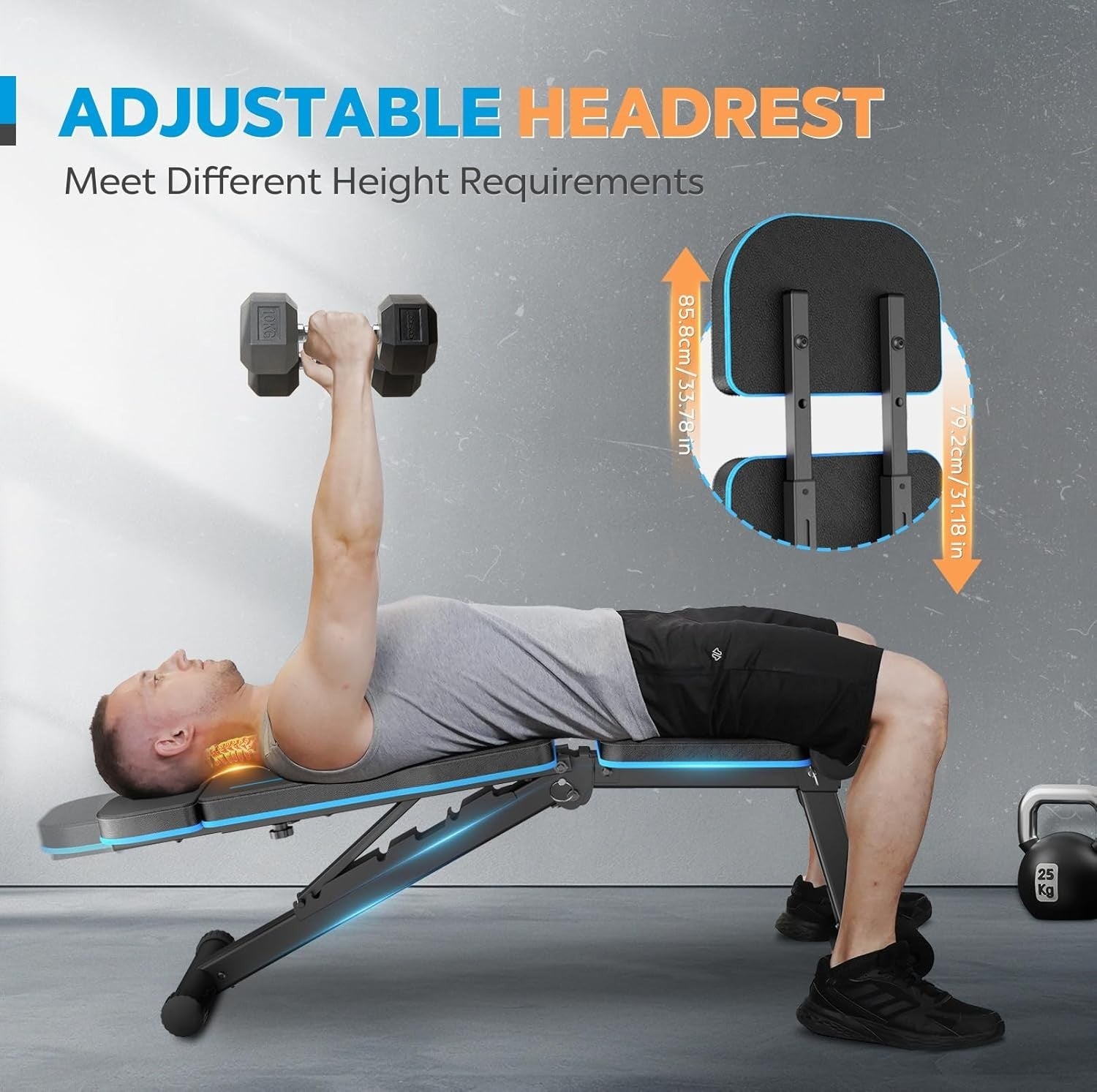 Adjustable Folding Weight Bench Incline Decline Flat Home Gym