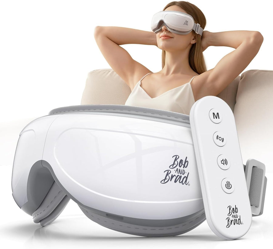 Heated Eye Massager Dry Eyes Migraine Relief Sleep Mask Remote