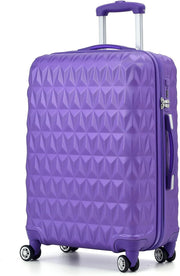 ABS Medium Travel Suitcase 24 Inch Lightweight Check In Trolley 4 Wheels