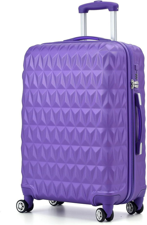 ABS Medium Travel Suitcase 24 Inch Lightweight Check In Trolley 4 Wheels