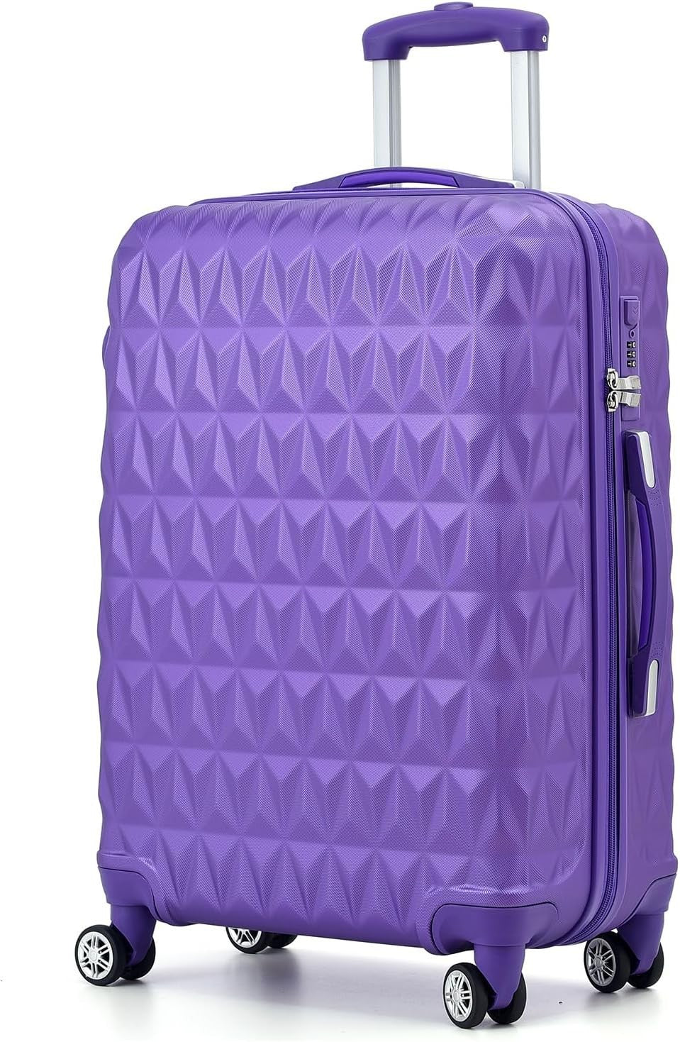 ABS Medium Travel Suitcase 24 Inch Lightweight Check In Trolley 4 Wheels