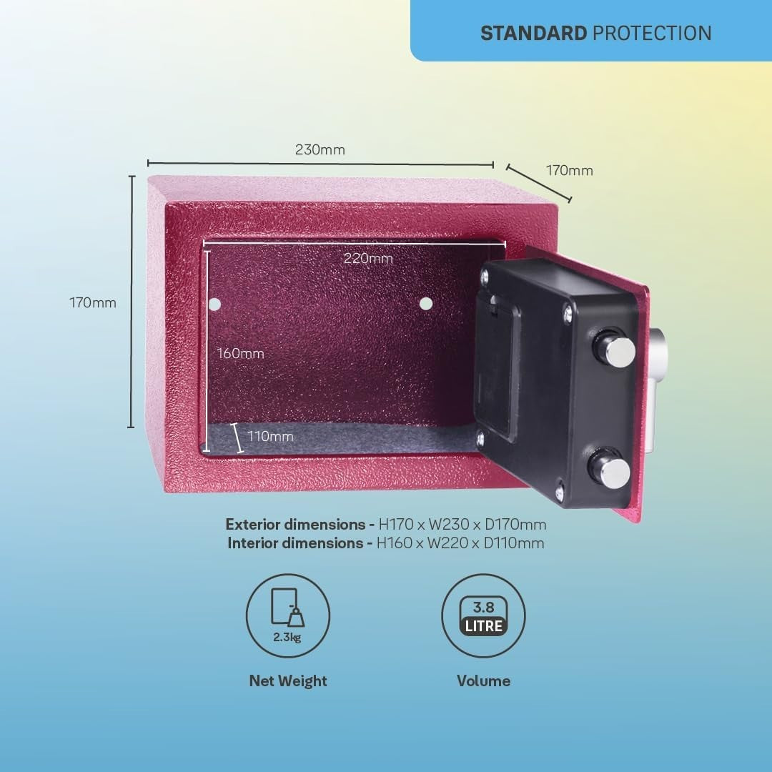 Mini Digital Safe Box Pink Electronic Keypad Cash Jewellery Lock