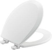 6 Pack Round Toilet Seats White Enameled Wood Quick-Release Hinges Durable