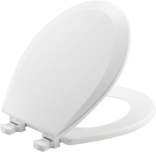 6 Pack Round Toilet Seats White Enameled Wood Quick-Release Hinges Durable