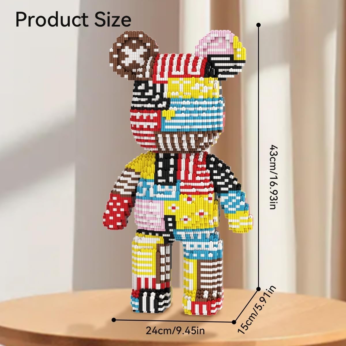 Bear Brick Micro Blocks 5350pcs DIY Art Toy Gift Home Display 30cm