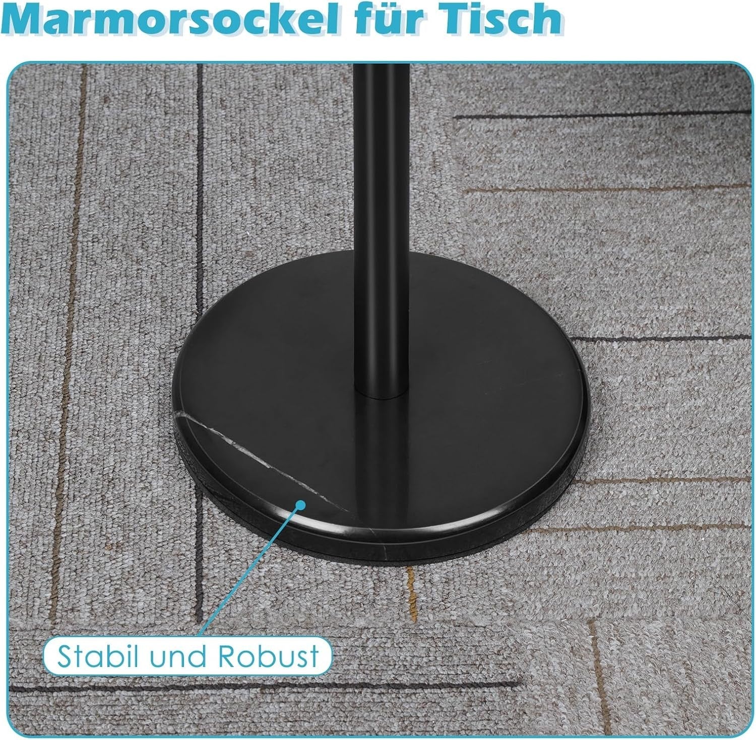 Black Round Side Table 32x32x62.5 cm | Small Coffee & Sofa End Table