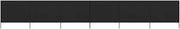 6-Panel Black Wind Screen 800x120cm Outdoor Garden Camping Divider