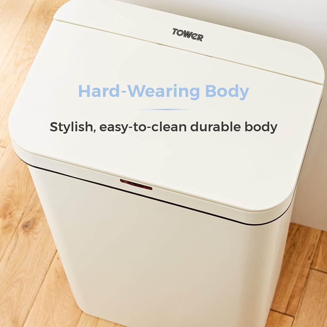 50L Automatic Sensor Kitchen Bin Touchless Motion Waste Cream