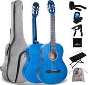 Full Size 4/4 Classical Guitar 39in Starter Kit with Accessories