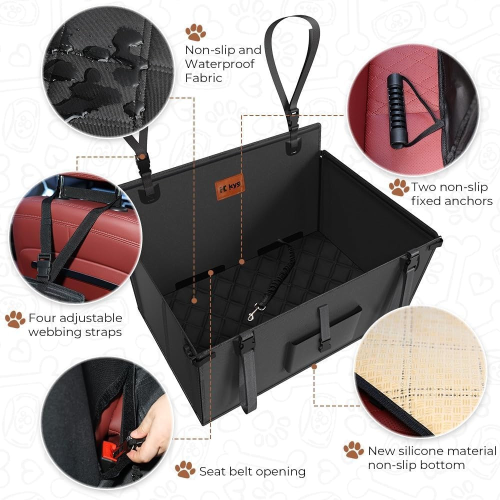 Large Dog Car Seat Waterproof Foldable Booster Bed Non Slip 26kg