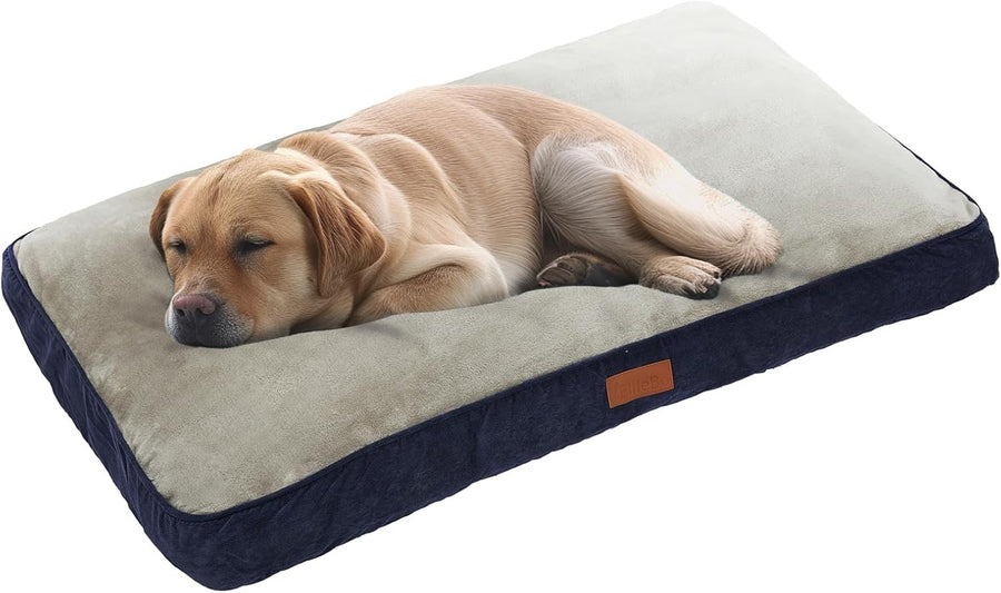 XL Dog Crate Bed 100x66x10cm Washable Non Slip Faux Fur