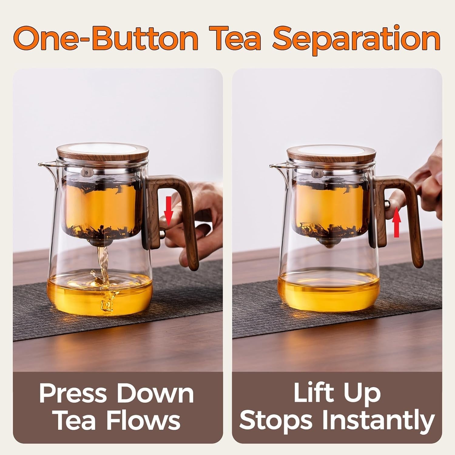Magic Glass Teapot with Infuser 27oz Loose Leaf Tea Maker Gift