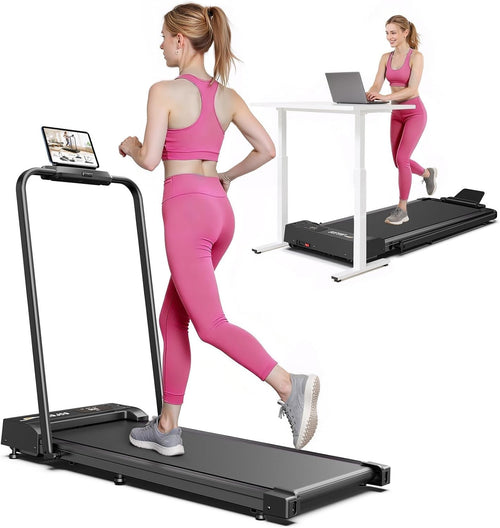 Foldable Treadmill 9% Incline, 2.5HP Smart Home Running Pad 1-12KM/H