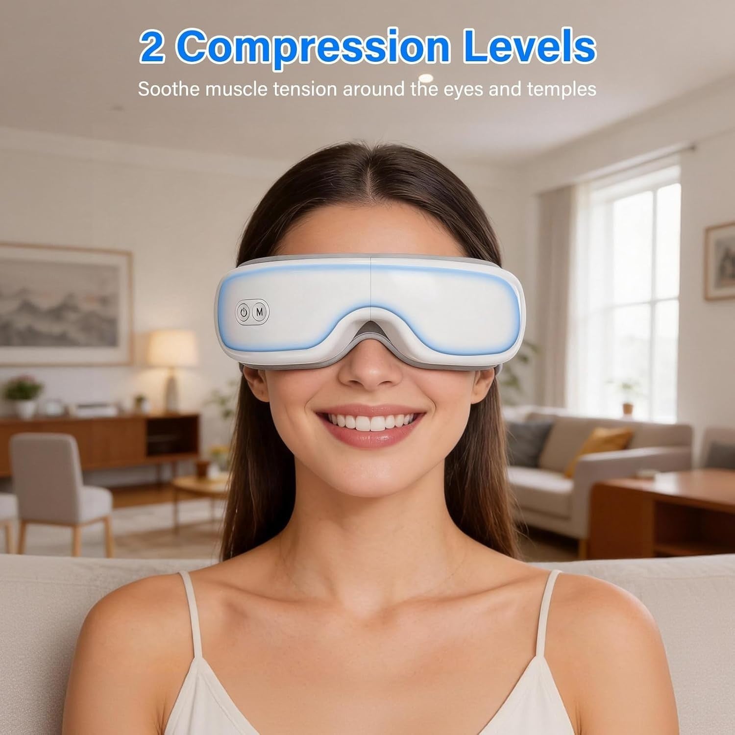 Heated Eye Massager Air Compression Bluetooth Music Sleep Relaxation