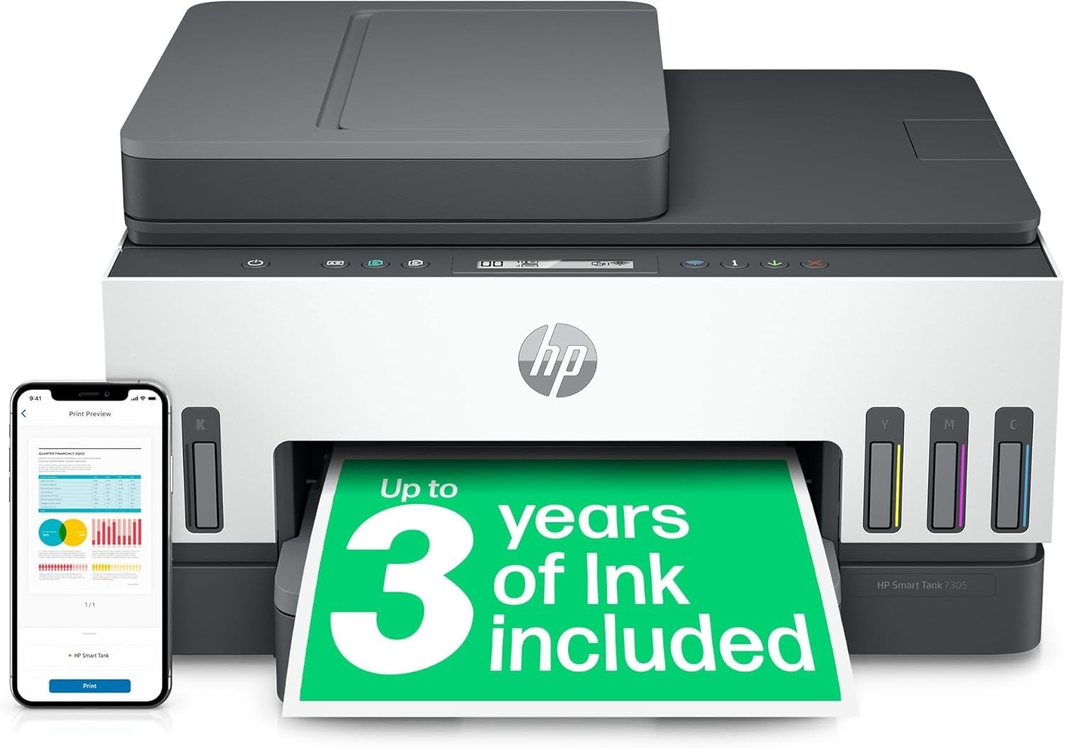 All-In-One Wireless Colour Printer with Duplex & Feeder Black 70ppm Home