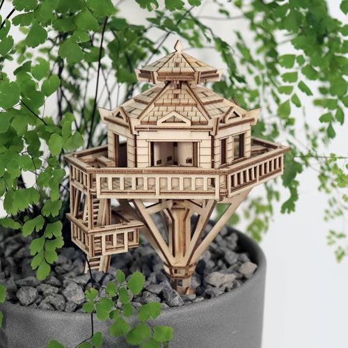 3D Wooden Puzzle LED Treehouse Kit for Adults & Kids, 121pcs Plant Decor