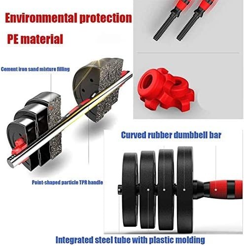 Adjustable Dumbbell Set 20kg or 30kg Spinner Locks Non Slip Steel Bars