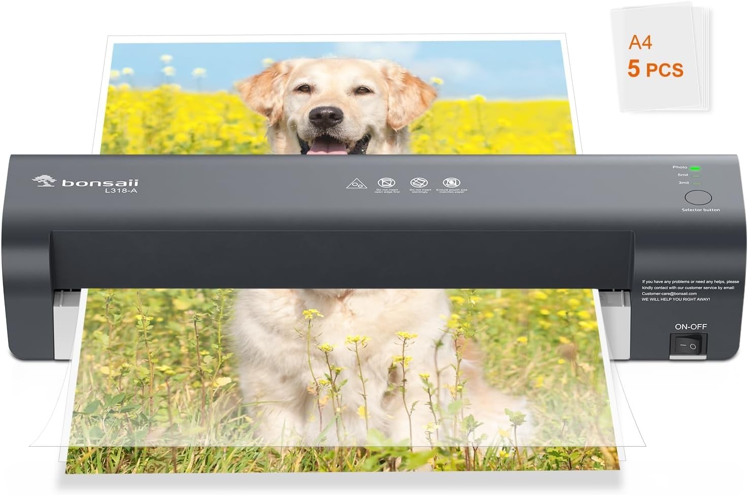 A3 Laminator Machine Never Jam 3 Heat Settings Precision Temp Control